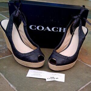 Coach Espadrille Wedge Shoes